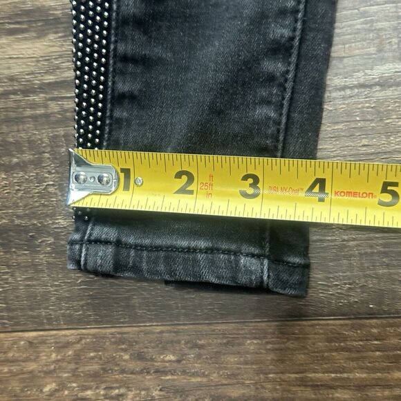 Ettiene Marcel Black Denim Stud Jeans Size Zip Ankle Skinny Style# EM1059 Sz 25 - Picture 15 of 15